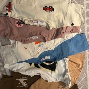 Zara set of 7 T-shirts boys unisex prints size 2-3